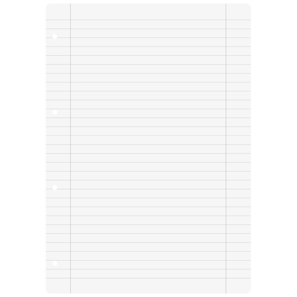 Ringbucheinlagen | A4, liniert mit Randlinie innen und außen, weiß, 100 Blatt