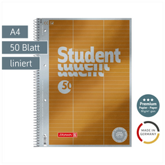 Collegeblock Premium Student „Vokabeln“ | A4, Lineatur 54, 50 Blatt, gelb