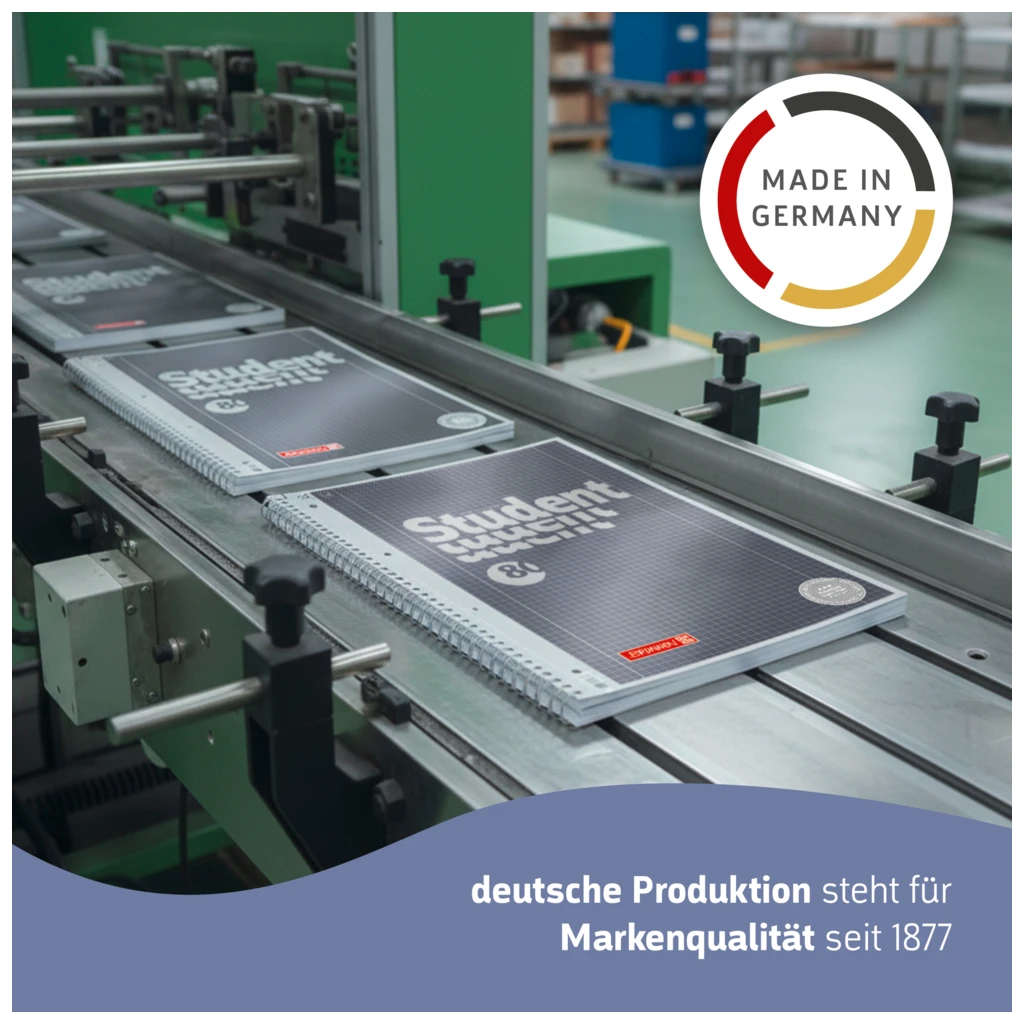 Collegeblock Premium Student | A5, Lineatur 4, 80 Blatt, blau