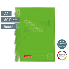 Collegeblock Premium Student Colour Code | A4, Lineatur 25, 80 Blatt, kiwi