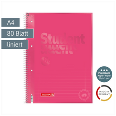 Collegeblock Premium Student Colour Code | A4, Lineatur 27, 80 Blatt, tulip