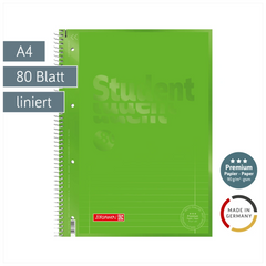Collegeblock Premium Student Colour Code | A4, Lineatur 27, 80 Blatt, kiwi