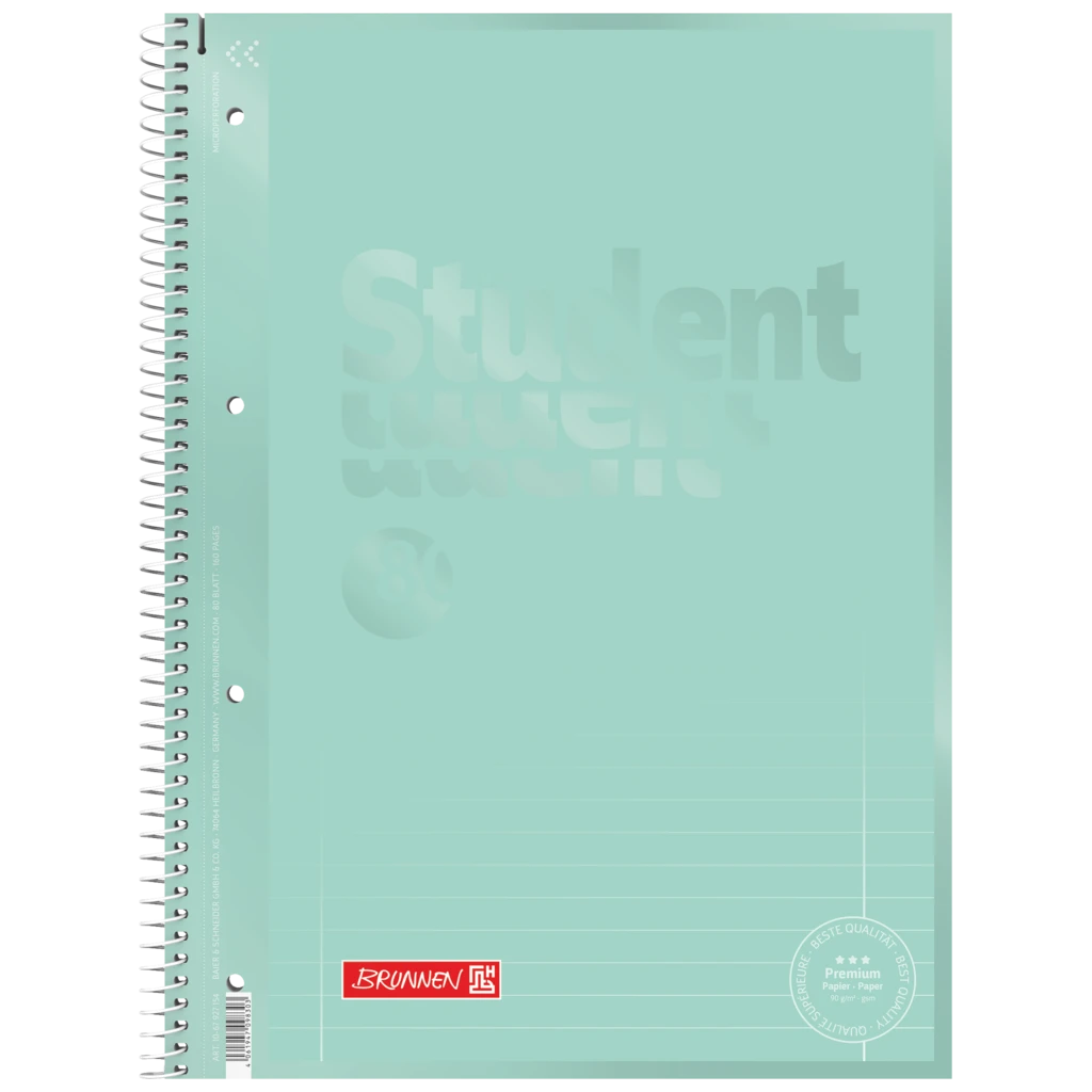 Collegeblock Premium Student Colour Code | A4, Lineatur 27, 80 Blatt, mint