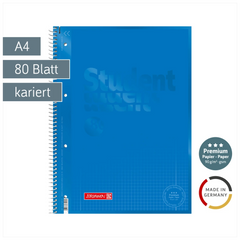 Collegeblock Premium Student Colour Code | A4, Lineatur 28, 80 Blatt, azur