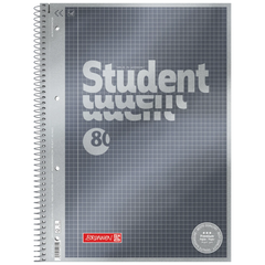 Collegeblock Premium Student | A4, Lineatur 22, 80 Blatt, anthrazit