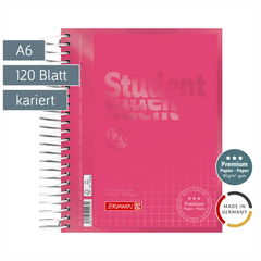 Collegeblock Premium Student Colour Code | A6, kariert, 120 Blatt, tulip