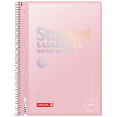 Collegeblock Premium Student „Pastell“ | A4, Lineatur 27, 80 Blatt, pastellrosa
