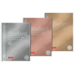 Collegeblock Premium Student Metallic | A4, Lineatur 28, 80 Blatt, sortiert