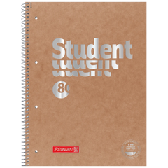 Collegeblock Premium Student FACT!plus | A4, Lineatur 27, 80 Blatt, braun/silber