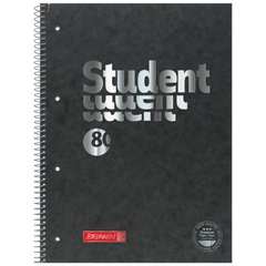 Collegeblock Premium Student FACT!plus | A4, Lineatur 27, 80 Blatt, schwarz/silber