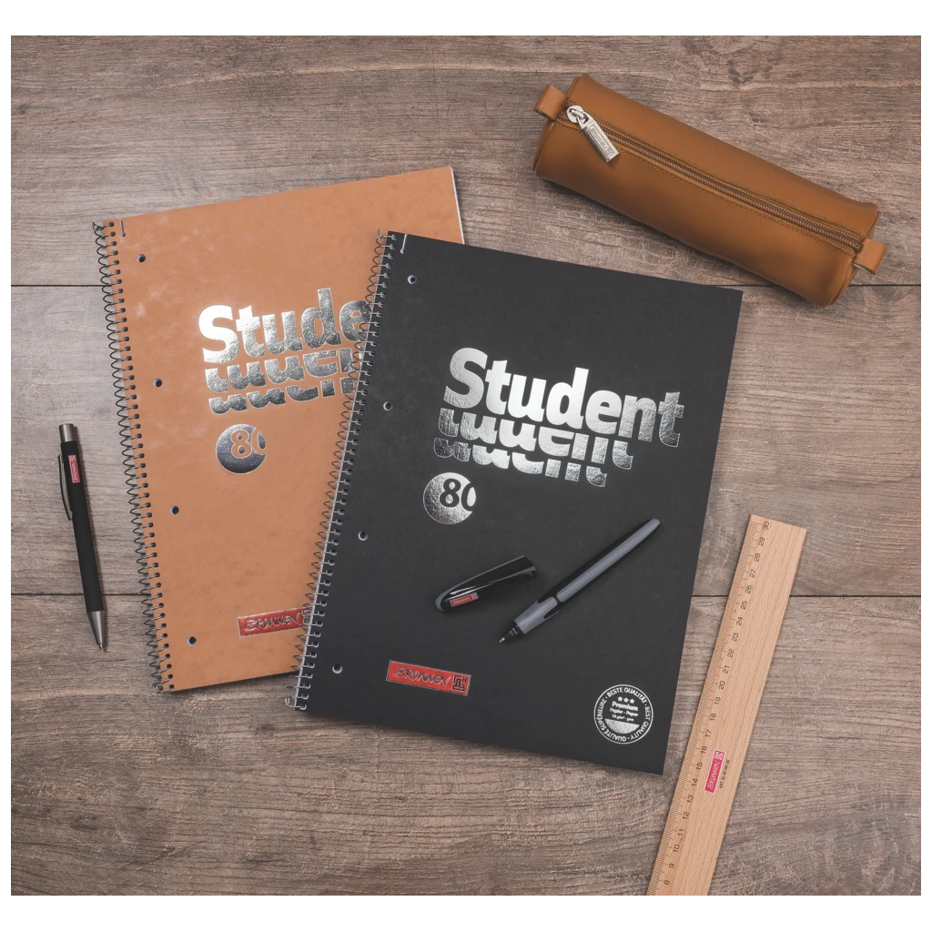 Collegeblock Premium Student FACT!plus | A4, Lineatur 28, 80 Blatt, schwarz
