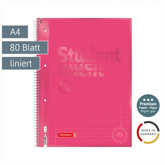 Collegeblock Premium Student Colour Code | A4, Lineatur 27, 80 Blatt, tulip