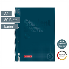 Collegeblock Premium Student Colour Code | A4, Lineatur 28, 80 Blatt, denim