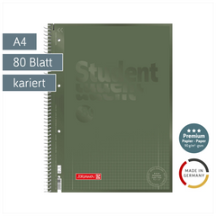 Collegeblock Premium Student Colour Code | A4, Lineatur 28, 80 Blatt, olive