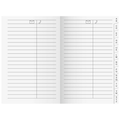 Adress-Registerheft | 7×11 cm, Karton, weiß