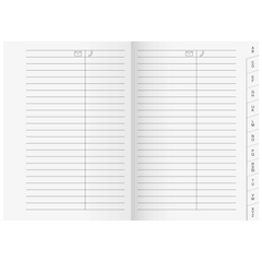 Adress-Registerheft | 9,2×13,9 cm, Karton, weiß