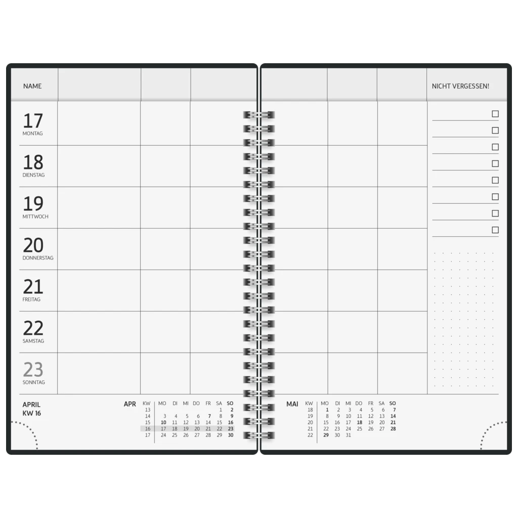 Buchkalender Familienplaner 2027 „Lions“ | A5, Papier
