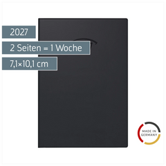 Taschenkalender Mod. 712 2027 | A7, Kunststoff, schwarz
