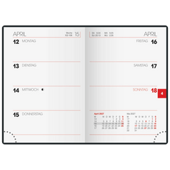 Taschenkalender Mod. 712 2027 | A7, Kunststoff, schwarz
