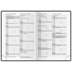Taschenkalender Mod. 712 2027 | A7, Kunststoff, schwarz