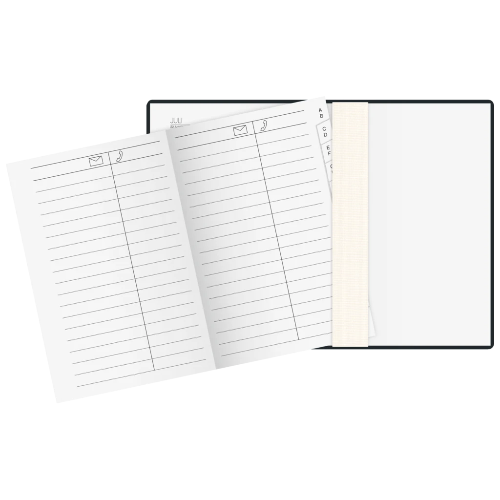 Taschenkalender Mod. 713 2027 | A7, Kunstleder, schwarz