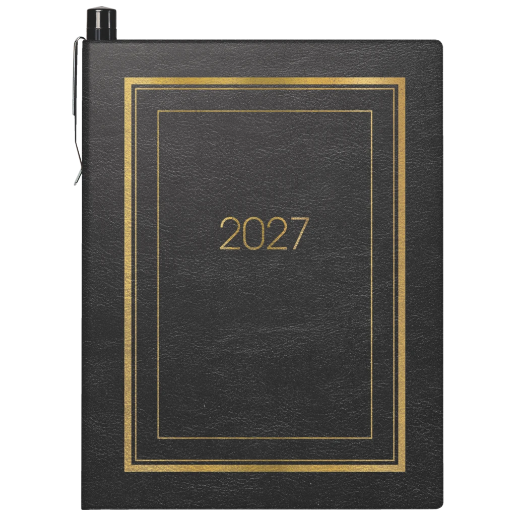 Taschenkalender Mod. 713 2027 | A7, Kunstleder, schwarz