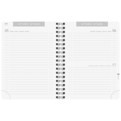 Schülerkalender 2026/2027 „Grey Marble“ | A6, Kunststoff