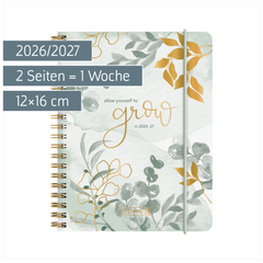 Schülerkalender 2026/2027 „Bloom“ | A6, Kunststoff