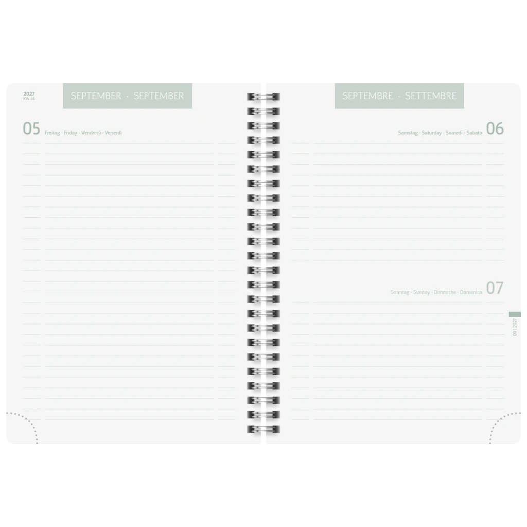 Schülerkalender 2027/2028 „Flower“ | A5, Kunststoff