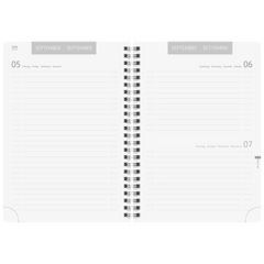 Schülerkalender 2026/2027 „Plain Black“ | A5, Kunststoff