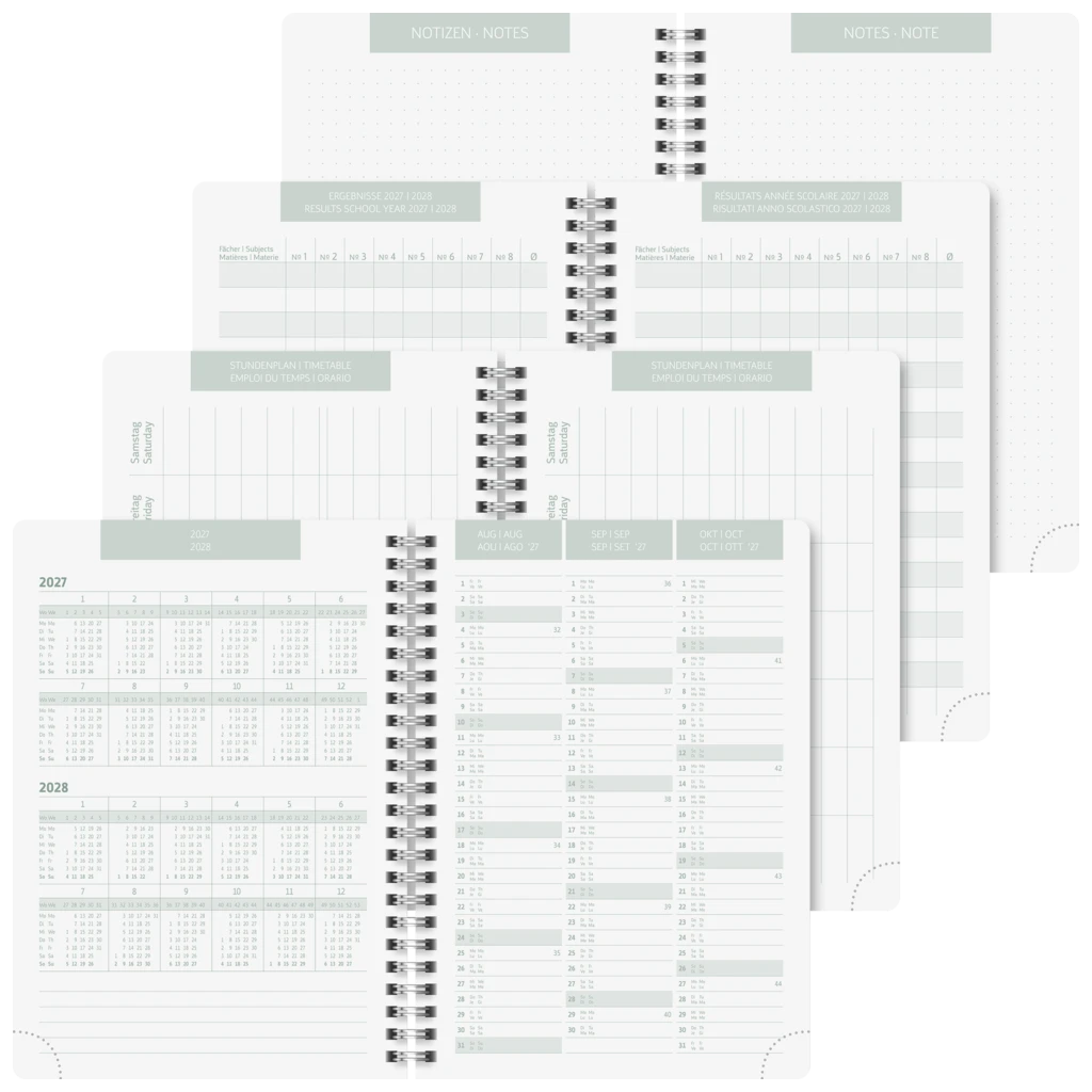 Schülerkalender 2027/2028 „Linen“ | A5, Textil