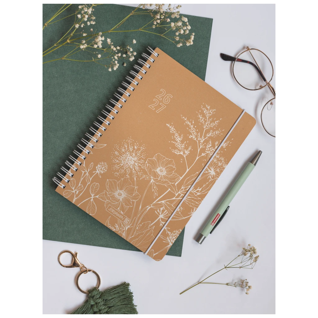 Schülerkalender 2026/2027 „Meadow“ | A5, Leder