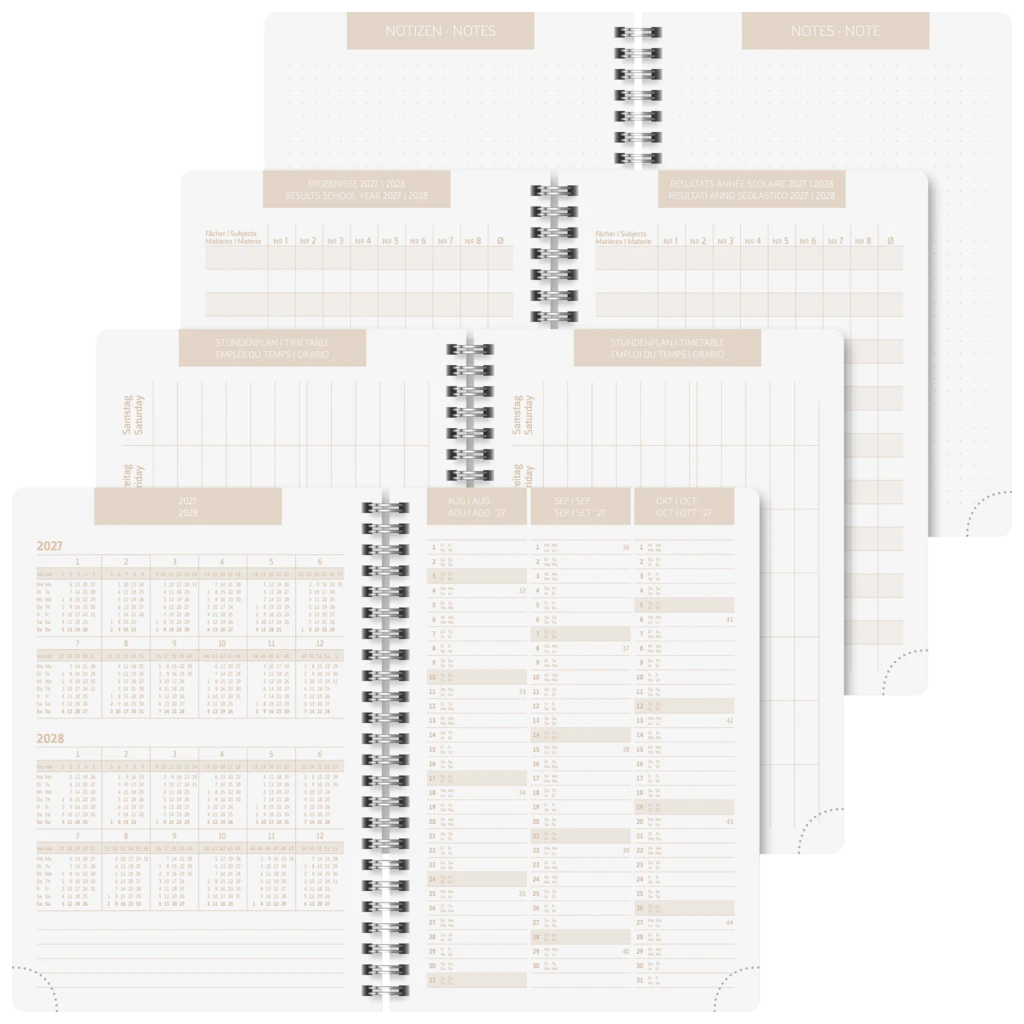 Schülerkalender 2027/2028 „Jungle“ | A5, Leder