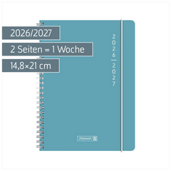Schülerkalender 2026/2027 „Plain Blue“ | A5, Kunststoff