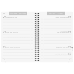 Schülerkalender 2026/2027 „Plain Black“ | A5, Kunststoff