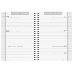 Schülerkalender 2026/2027 „Plain Black“ | A5, Kunststoff