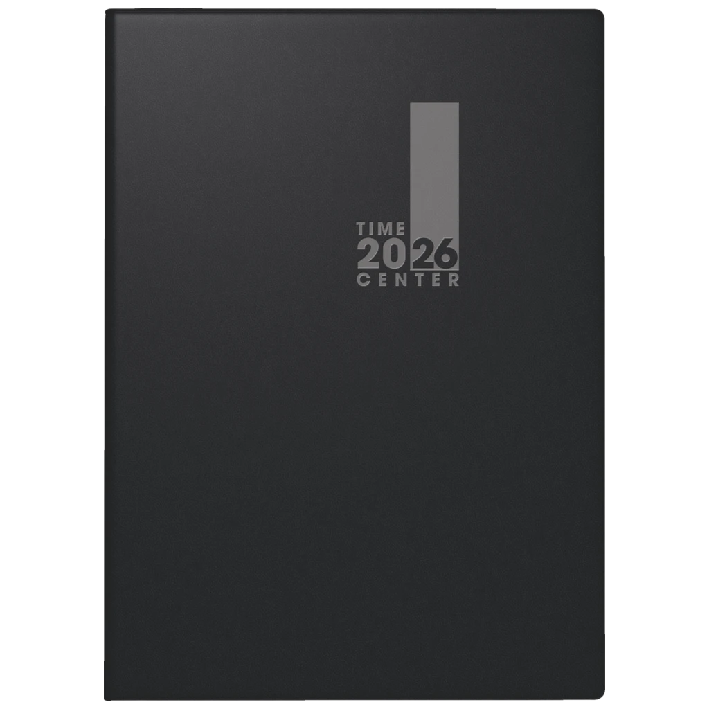Taschenkalender TimeCenter Mod. 728 2026 | A6, Kunststoff, schwarz