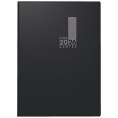 Taschenkalender TimeCenter Mod. 728 2026 | A6, Kunststoff, schwarz