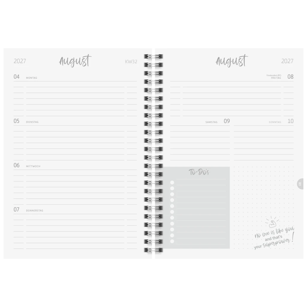 Schülerkalender Style 2027/2028 „Pastel Marble“ | A5, Kunststoff