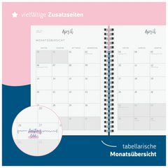 Schülerkalender Style 2026/2027 „Shadow“ | A5, Kunststoff