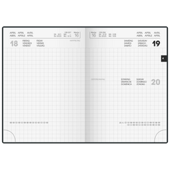 Taschenkalender Mod. 736 90 2027 | A6, Kunststoff, schwarz