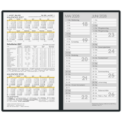 Taschenkalender Mod. 746 2027 | A6, Kunstleder, schwarz