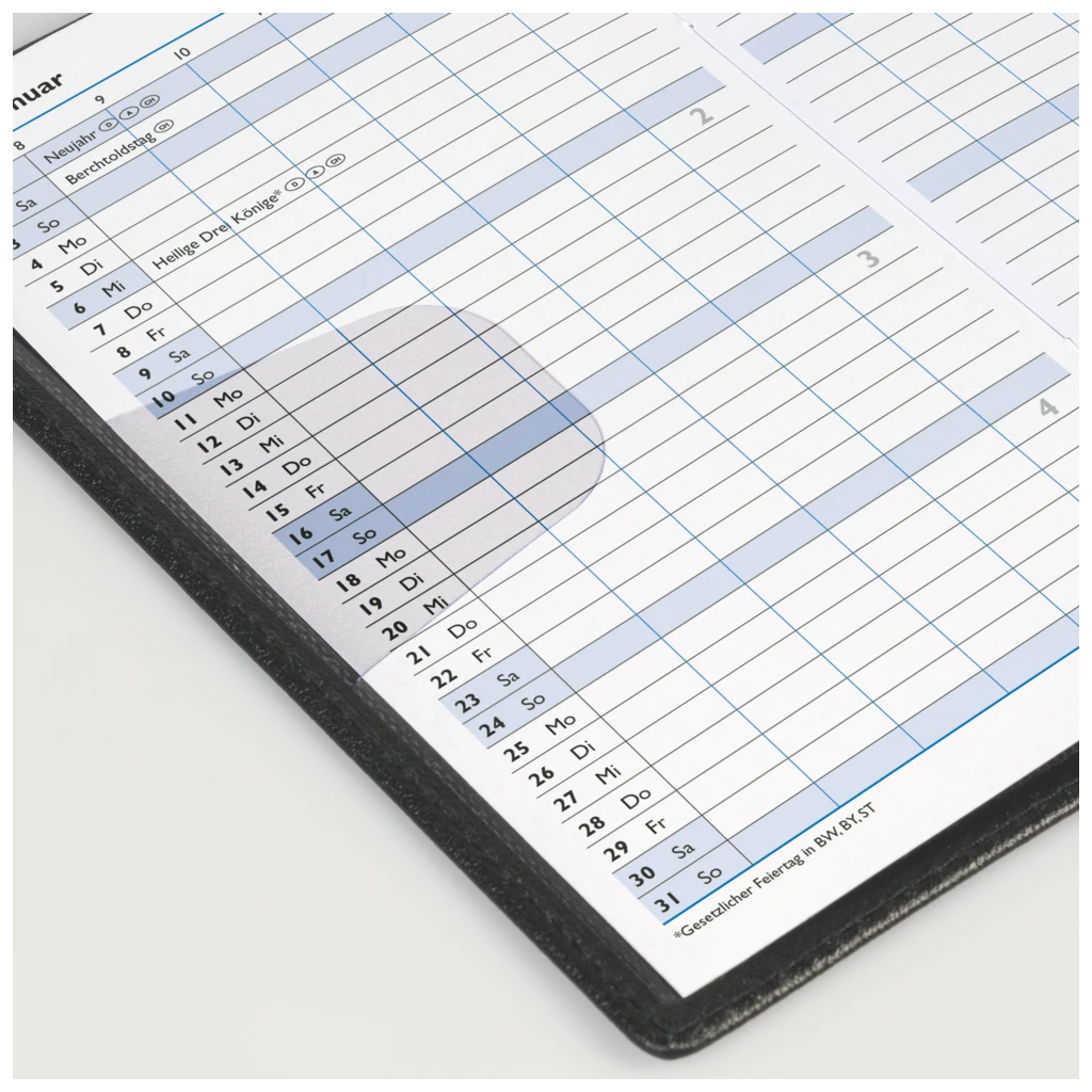 Taschenkalender Mod. 750 2027 | A6, Kunstleder, dunkelblau