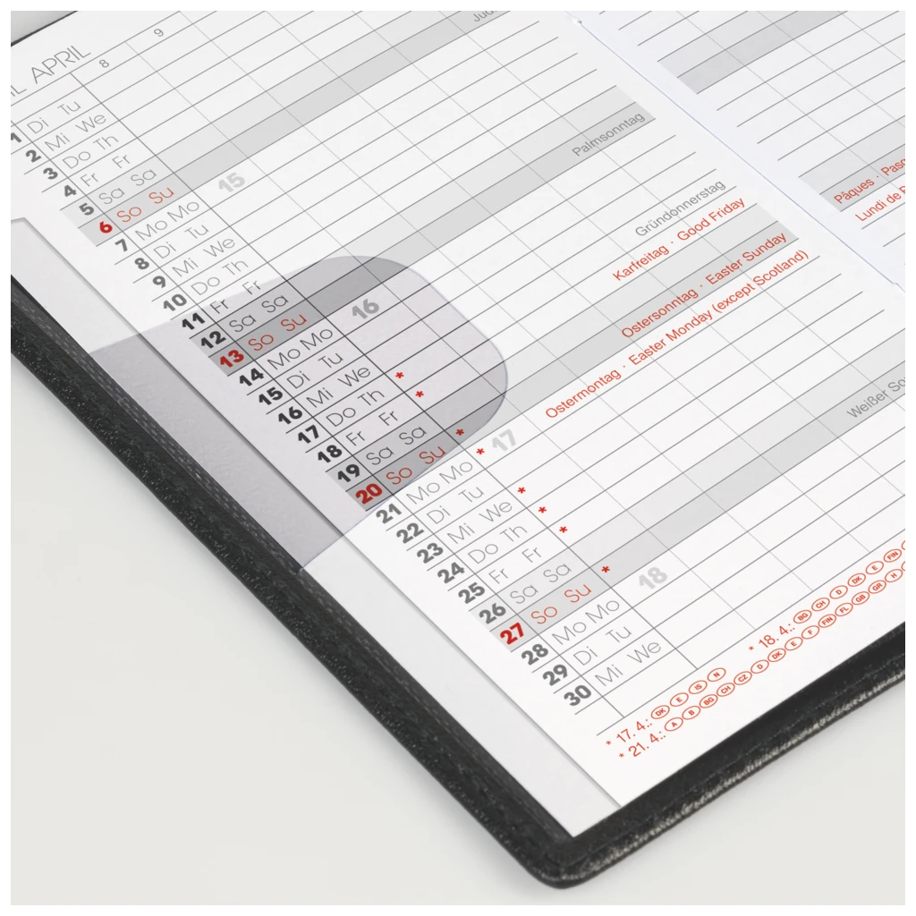 Taschenkalender Mod. 751 2027 | A6, Kunststoff, dunkelblau