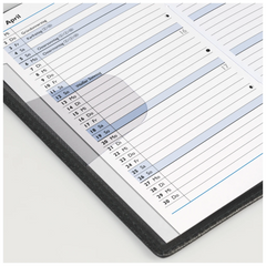 Taschenkalender Mod. 753 2027 | A6, Kunststoff, schwarz