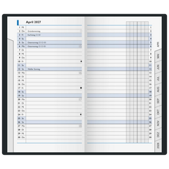 Taschenkalender Mod. 753 2027 | A6, Kunstleder, schwarz