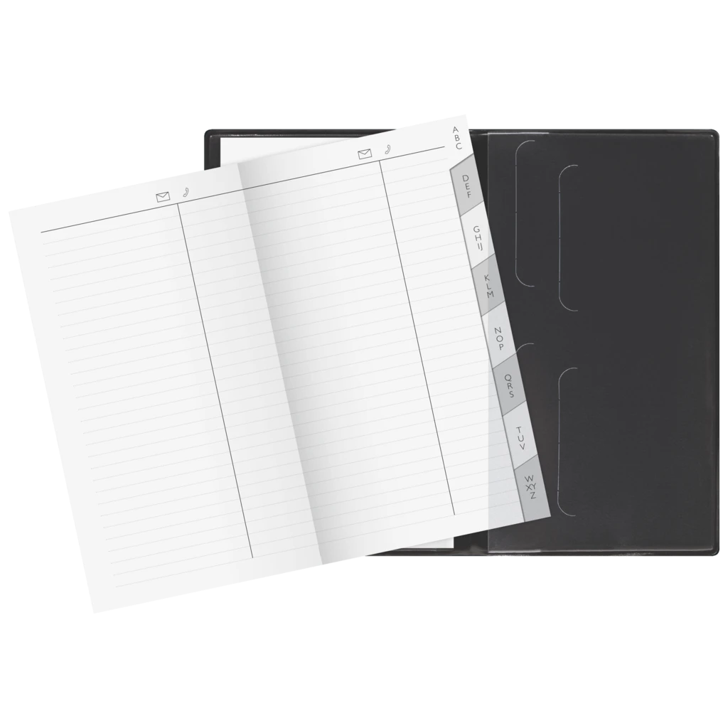 Taschenkalender Mod. 753 2027 | A6, Leder, schwarz