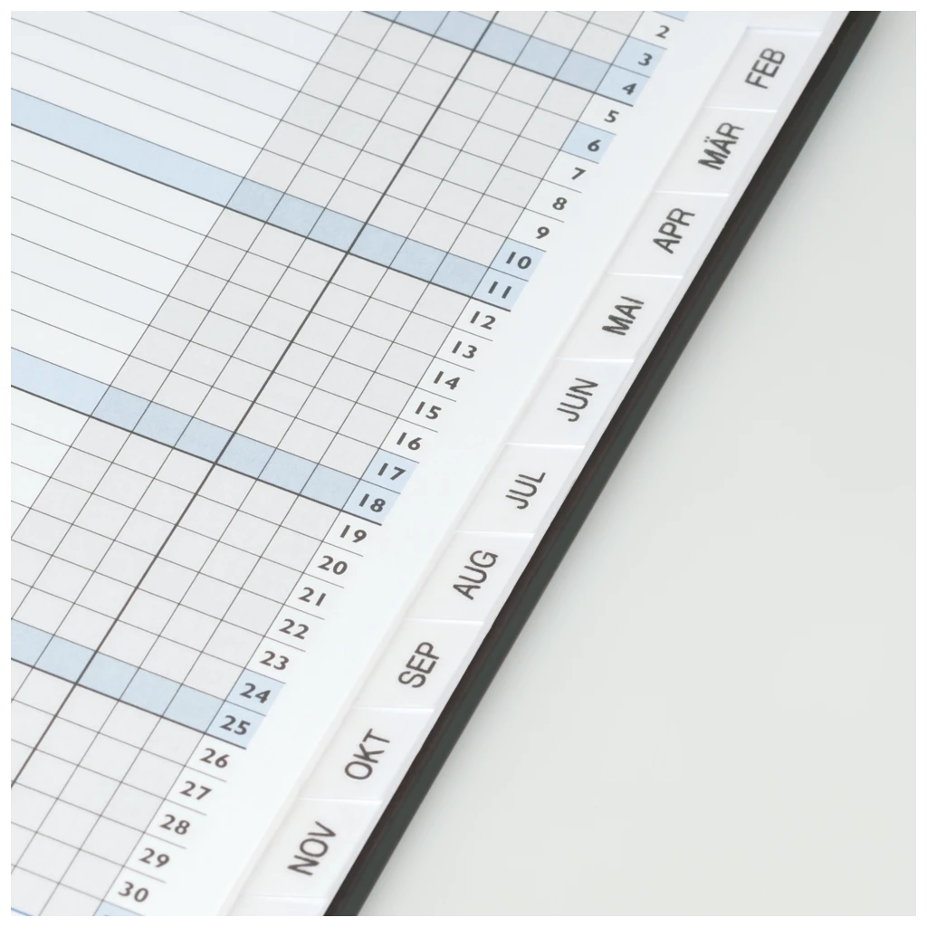 Taschenkalender Mod. 753 2027 | A6, Leder, schwarz