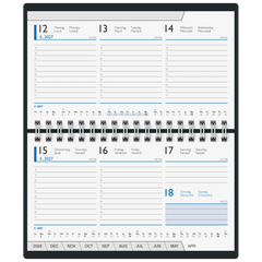 Taschenkalender Mod. 755 2027 | A6 quer, Kunstleder, schwarz