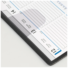 Taschenkalender Mod. 755 2027 | A6 quer, Kunstleder, schwarz